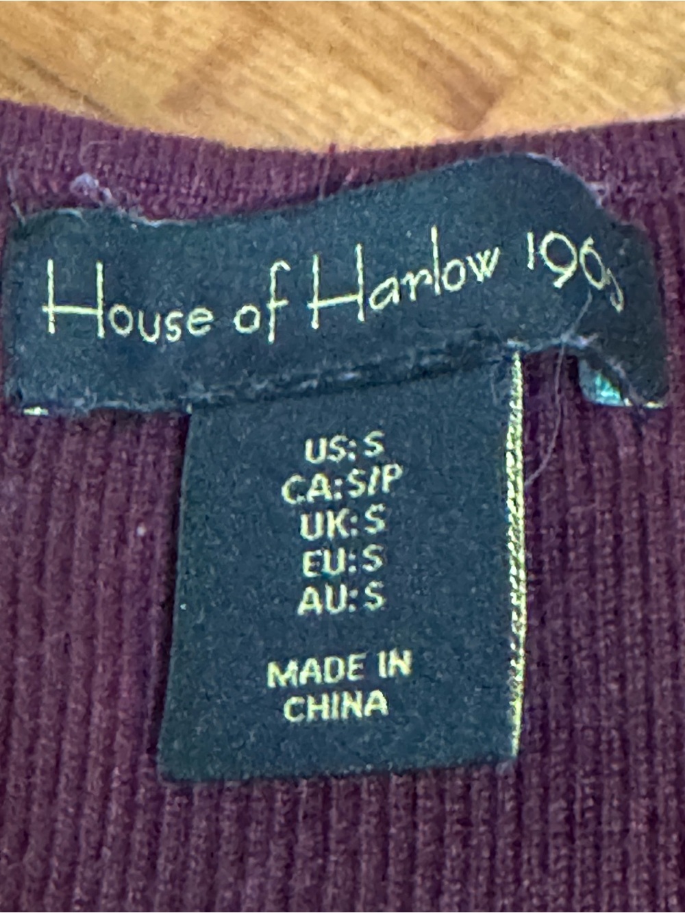 House of Harlow 1960 Ribbed Crew Sweater in Deep Plum